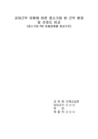 일반대학원 석사과정_단체교섭론 과목_ 논문작성 과제 연구계획서(논문작성 설문조사지 포함)
