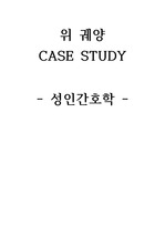 성인 위궤양 CASE STUDY 간호과정