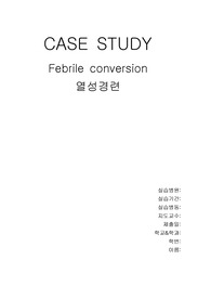 열성경련 문헌고찰 및 간호과정(간호진단 3개 평가까지 포함)