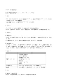 아동간호학실습 NICU RDS 케이스 스터디