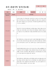 관찰일지 1학기  만4세 25명