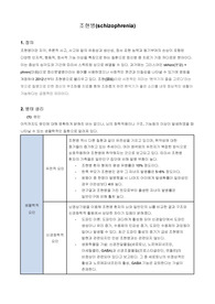 정신실습 조현병 문헌고찰