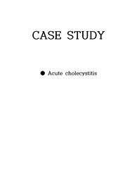 A++ 성인 담낭염 문헌고찰 및 간호과정(CASE STUDY)/ 간호진단 2개 평가까지 포함