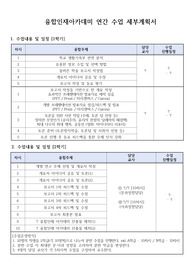 고등학교 융합인재아카데미 수업 세부계획서