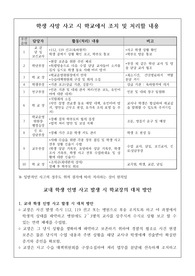 [요청자료] 학생 사망 사고 시 학교에서 조치 및 처리할 내용