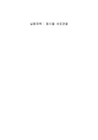 아주대 생명과학실험 동식물 세포관찰