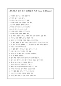 교육지표와 집약 표어 61개(명문 학교 Vision &amp; Mission)