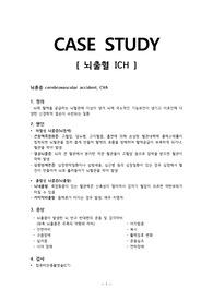 노인간호 - 뇌졸중,뇌출혈 CASE, 간호진단 3개, 과정 많음