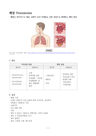 성인간호 - 폐렴 CASE, 간호진단 3개, 문헌고찰 포함, 과정 많음