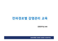 감염관리실_전파경로별 감염관리 교육_병원