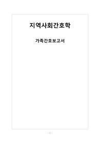 A+지역사회간호학 가족간호 보고서