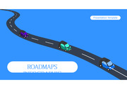 삐도리의 PPT 탬플릿 차량 로드맵 인포그래픽