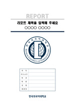한국외국어대학교 깔끔한 레포트 표지 및 목차 양식_navy