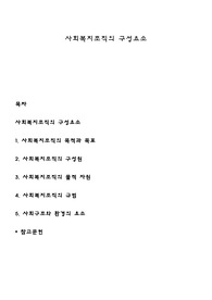 사회복지조직의 구성요소