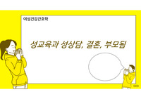 여성간호학 과제PPT (교육과 성상담, 결혼, 부모됨)