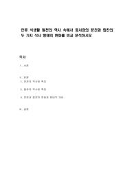 인류 식생활 발전의 역사 속에서 동서양의 분찬과 합찬의 두 가지 식사 형태의 변화를 비교 분석하시오