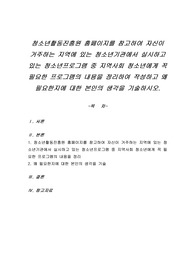 청소년활동진흥원 홈페이지를 참고하여 자신이 거주하는 지역에 있는 청소년기관에서 실시하고 있는 청소년프로그램 중 지역사회 청소년에게 꼭 필요한 프로그램의 내용을 정리하여 작성하고 왜 필요한지에 대한 본인의 생각을 기술하시오.