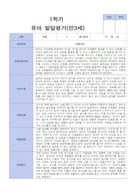 1학기 유아 발달평가 만 3세 10명