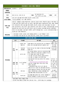 건강증진 프로그램 계획안