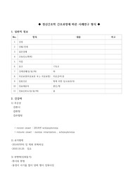 정신간호케이스(조현병,정신지체,간호진단2,간호과정2)