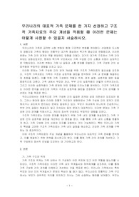 우리나라의 대표적 가족 문제를 한 가지 선정하고 구조적 가족치료의 주요 개념을 적용할 때 이러한 문제는 어떻게 사정할 수 있을지 서술하~