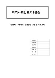 A+ 지역사회 건강증진사업 분석보고서(군산시)