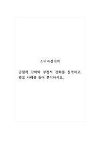 소비자심리학_긍정적 강화와 부정적 강화를 설명하고, 광고 사례를 들어 분석하시오. (2)