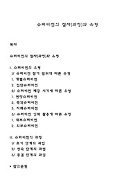 슈퍼비전의 절차(과정)와 유형