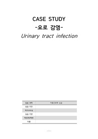 아동간호학 UTI 요로감염 케이스 전체 27p (문헌고찰, 대상자 사정, 약물, 진단검사, 간호진단 6개/ 간호과정 2개 )