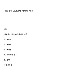 사회복지 프로그램 평가의 기준
