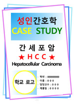 성인간호학 간세포암 HCC Hepatocellular Carcinoma CASE STUDY(간호진단2개)(간호과정2개)