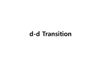 d-d Transition