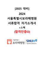 [2025대비] 2024 서울특별시보라매병원 신규간호사 채용 서류합격 자기소개서 (합격인증0, 스펙0)