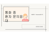 전화예절과 통화중 문의 응대법 PPT