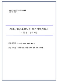 A+ CASE STUDY [지역사회간호학실습] 음주,절주 보건사업제안서