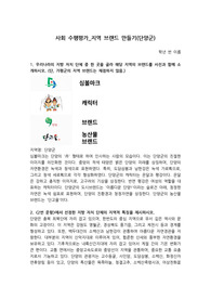 지역 브랜드 만들기(단양군, 지역적 특징, 지역 특색, 지역 브랜드 개발)