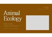 삐도리의 PPT 탬플릿 준 프리미엄 동물생태학 인포그래픽