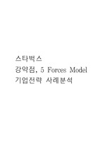스타벅스 강약점, 5 Forces Model, 기업전략 사례분석