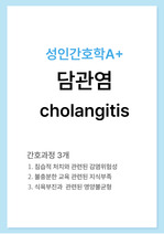 Cholangitis_담관염_A+_감염위험성 간호과정(자세함)