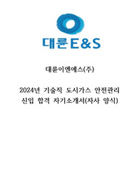대륜이엔에스 기술직 안전관리 신입 합격자소서(자사양식)