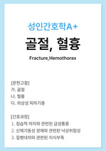 골절, 혈흉_Fracture,Hemothorax_지식부족 간호과정(자세함)