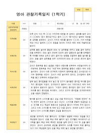 만 1세 1학기 관찰일지 10명 영아 관찰기록일지