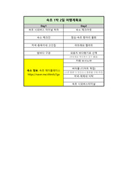 속초 1박2일 여행계획표/속초여행/속초여행일정표/여행계획/강원도여행