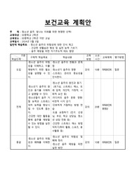 보건교육 계획안 - 청소년 음주 예방