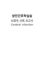 [성인간호학] 뇌경색 케이스 스터디 진단3개, 간호과정3개(진단적/치료적/교육적 구분)