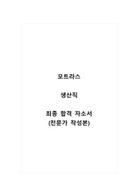 모트라스_생산직_최종 합격 자소서_자기소개서_전문가 작성본