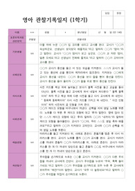 1학기 관찰기록일지 - 만 1세 11명