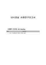 (A+보장) 내시경실 케이스 UGI bleeding 간호진단, 간호과정 1개