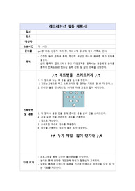 정신간호-레크레이션 계획서