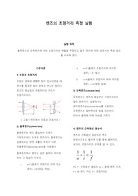 [기하광학 실험 A+] 렌즈의 초점거리 측정 실험